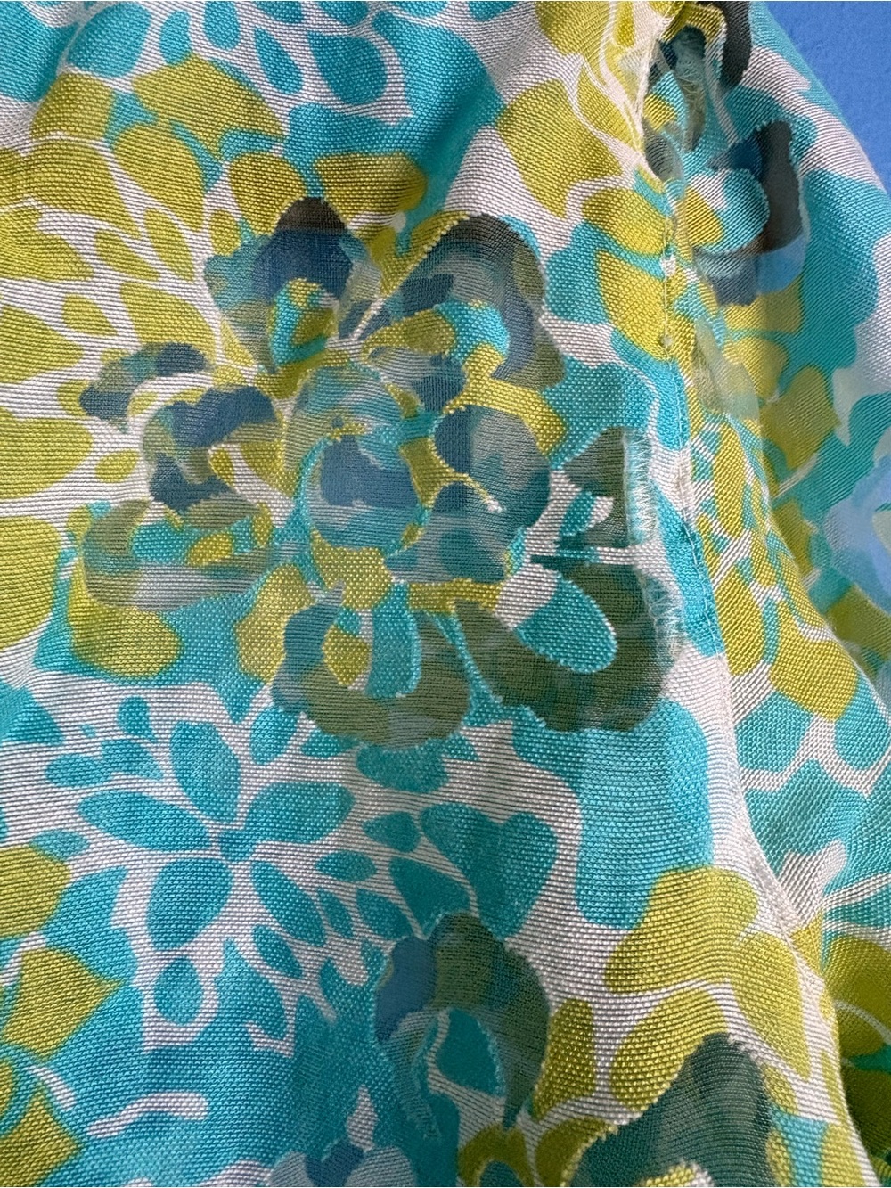 Ruby Rd Cropped Semi Sheer Floral Button Down - Women’s Size Petite 14 - Picture 5 of 6